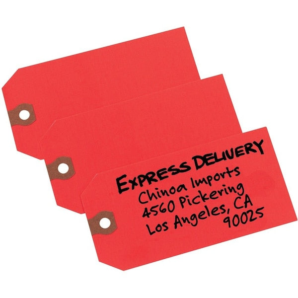 Tags, Shipping, #5, Plain, Red 1000PK
