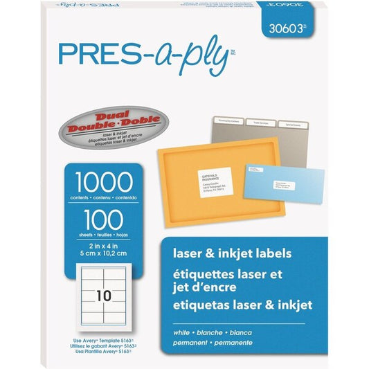 Label, Lsr/Inkjet, 4X2, We, 1M 1000PK
