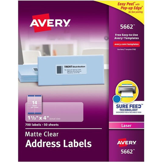 Label, Ezpeel, Laser, 1.5X4, Cl 700PK