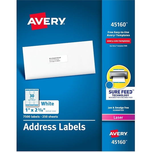 Label, Laser, 1X2.6, We, 7500 30PK