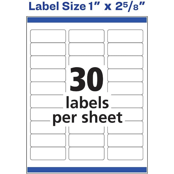 Label, Add, 30Up, 300Pk, Gclr