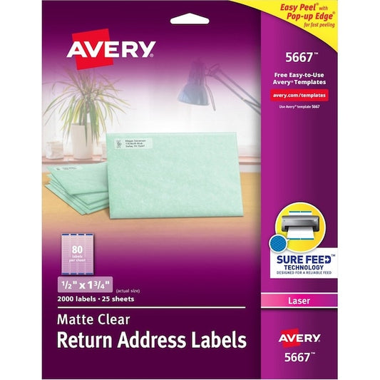 Label, Ezpeel, Laser, 1/2X1.75 2000PK