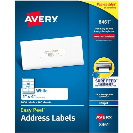 Label, Ezpeel, Inkjt, 1X4, We 2000PK