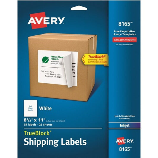Label, Inkj, Sheet, 8.5X11, 25 25PK