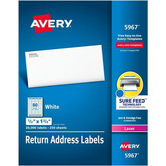 Label, Ezpeel, Lsr, 1/2X1.75 2PK