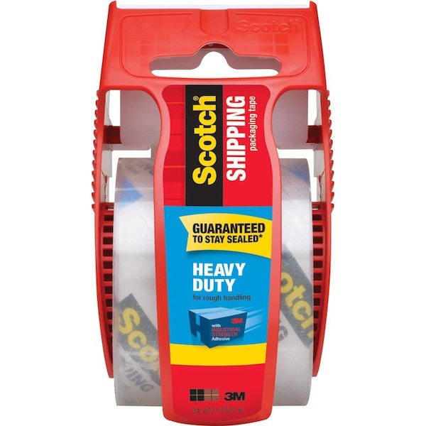 Packing Tape, w/ Dispenser, 2"x22.2 Yds', 6 Rolls/PK, Clear 6PK