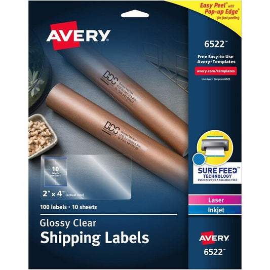 Label, Shp, 10Up, 100Pk, Gclr