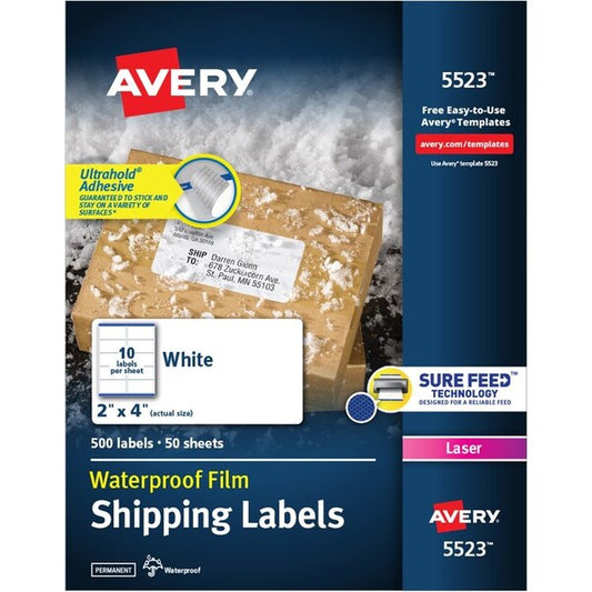 Label, Wthrprf, Address, 2X4 500PK