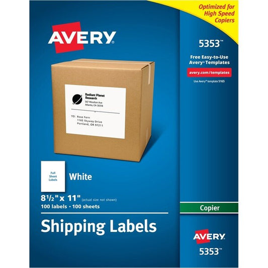 Label, Copier, 8.5X11, We, 100PK