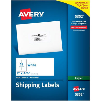 Label, Copier, 2X4.25, We, 1000 1000PK