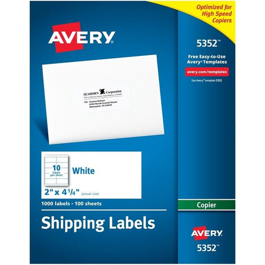 Label, Copier, 2X4.25, We, 1000 1000PK