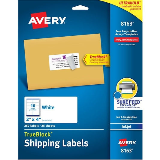 Label, Inkjet, Shpng, 2X4,250 250PK