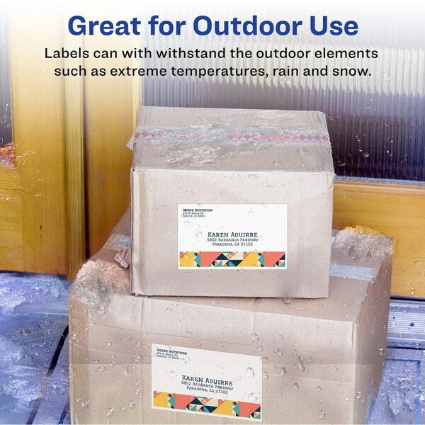 Label, Wthrprf, Shpng, 5.5X8.5 100PK