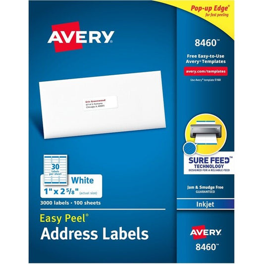 Label, Ezpeel, Inkjt, 1X2.6, We 3000PK