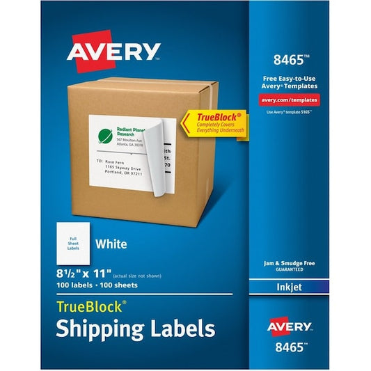 Label, Inkj, Sheet, 8.5X11,100PK