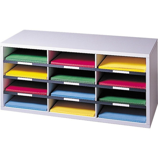 Literature Organizer, 12-Cmptmnt, 29"x11-7/8"x12-15/16", DVGY