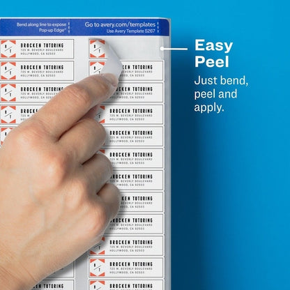 Label, Ezpeel, Laser, 1/2X1.75 2000PK