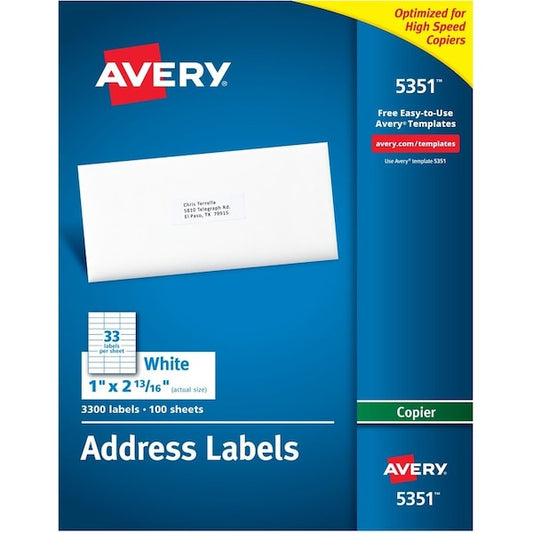 Label, Copier, 1X2.8, We, 3300 3300PK