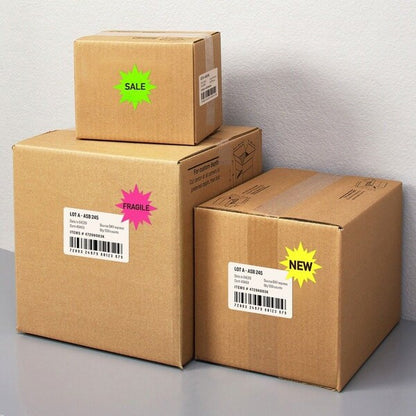 Label, Neon, Perm, 2.25"", Ast 180PK