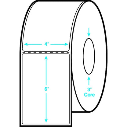 Labels, Therm, 4X6, 1Rl, Wht Pk