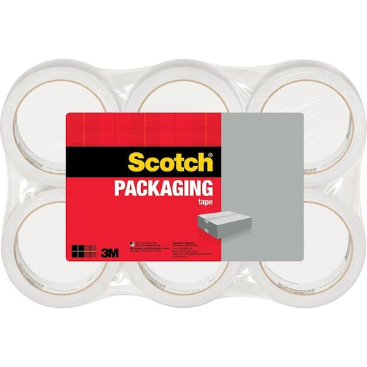 Packing Tape, 1-7/8"x54.6 Yds., 3" Core, 6/PK, Clear 6PK