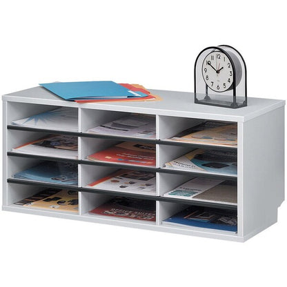 Literature Organizer, 12-Cmptmnt, 29"x11-7/8"x12-15/16", DVGY