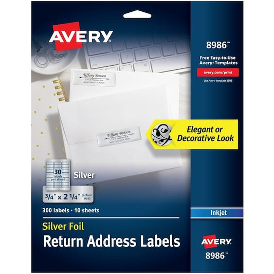 Label, Inkjt, Foil Address 300PK