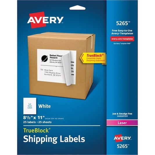 Label, Lsr, Sheet, 8.5X11, 25 25PK