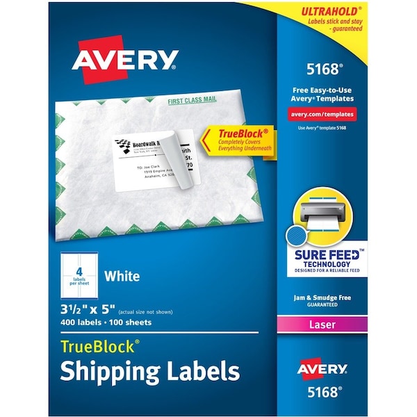 Label, Lsr, Shippng, 3.5X5,400PK