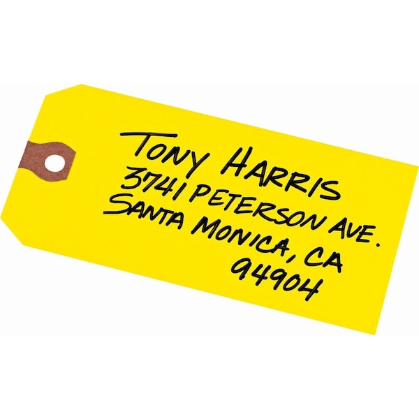 Tags, Shipping, #5, Plain, Ylw 1000PK
