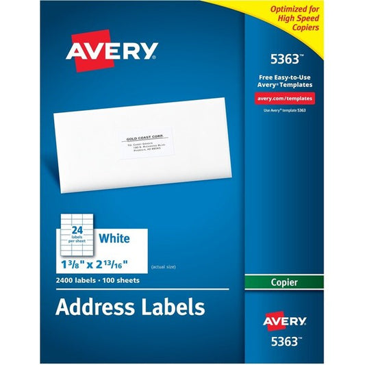 Label, Copier, 1.4X2.8, We 2400PK
