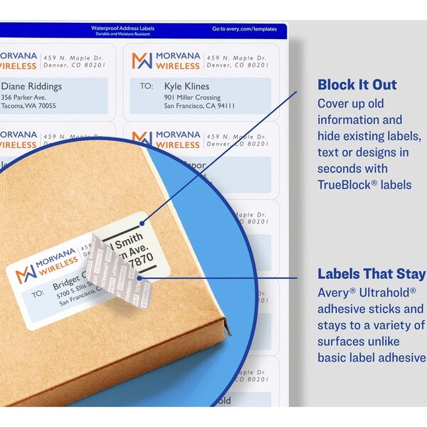 Label, Wthrprf, Address, 1.3X4 700PK