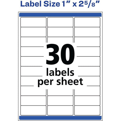 Label, Wthrprf, Address, 1X2.5 1500PK
