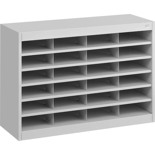 Literature Organizer, 24 Cmprtmnt, 37-1/2"x12-3/4"x25-3/4", GY
