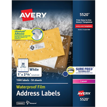 Label, Wthrprf, Address, 1X2.5 1500PK