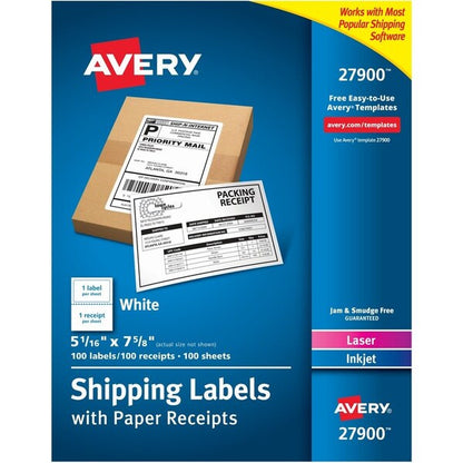 Labels, Ship, W/Rec, 100Bx, Wt 5PK