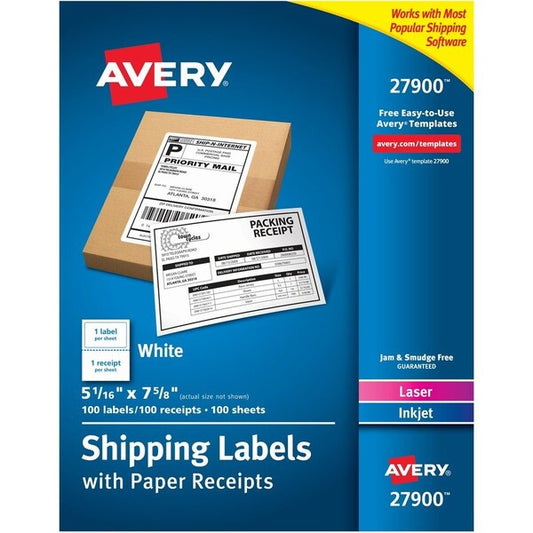 Labels, Ship, W/Rec, 100Bx, Wt 5PK