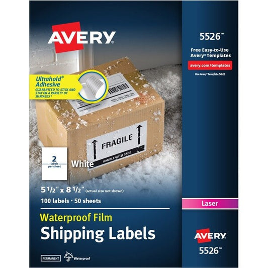 Label, Wthrprf, Shpng, 5.5X8.5 100PK