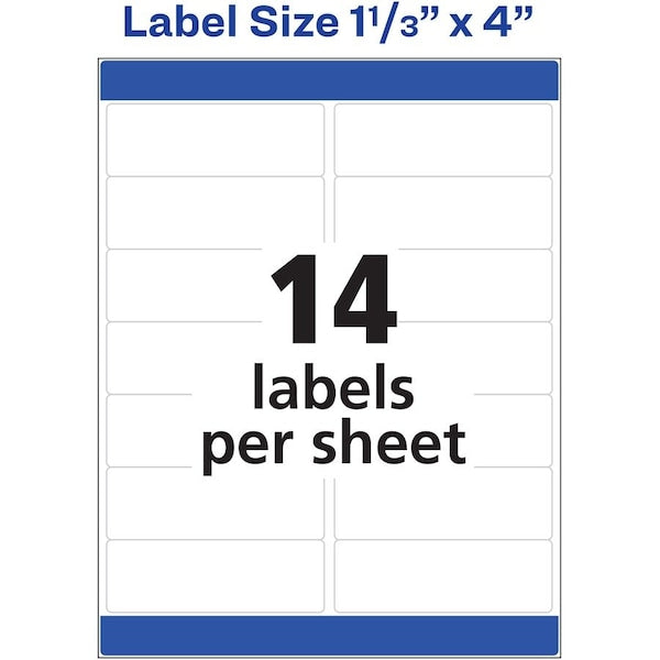 Label, Ezpeel, Lsr, 1.3X4, We 1400PK