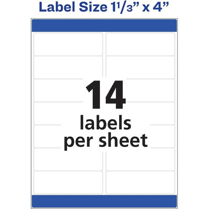 Label, Ezpeel, Lsr, 1.3X4, We 1400PK