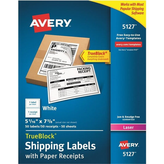 Label, Shpng, Laser, W/Receipt 50PK