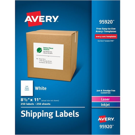 Label, Shpng, 8.5X11, We, 250 250PK