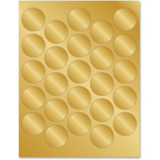 Seal, Gold, Foil, Lsr Prnt, 200 Pk