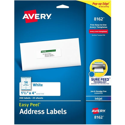 Label, Ezpeel, Inkjt, 1.3X4, We 350PK