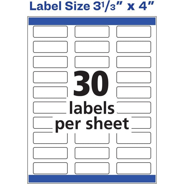Label, Color, 3/4X2.25, We, 600 600PK