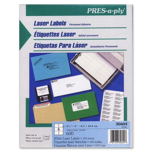 Label, Lsr/Inkjet, 4X3-1/3, We 600PK