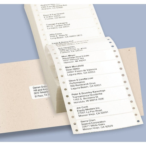 Label, Pin-Fed, 1-Across, We 5000PK