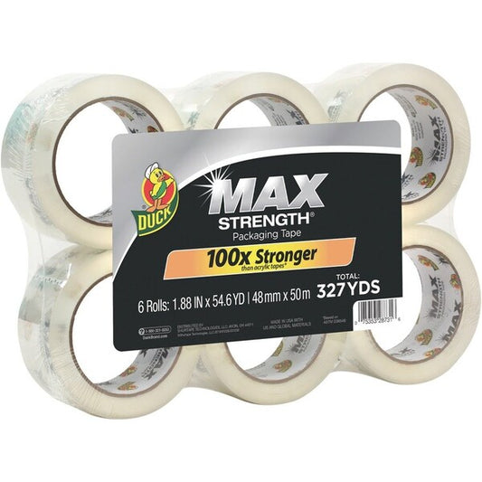 Packing Tape, Max Strength, 1.88"x54.6 Yd, 6/PK, Clear 6PK