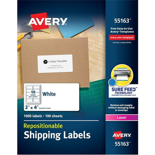 Label, Removable, Laser, Shpng 100PK