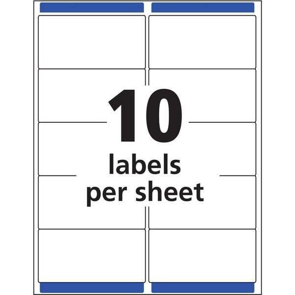 Label, Ezpeel, Laser, 2X4, Clr 500PK